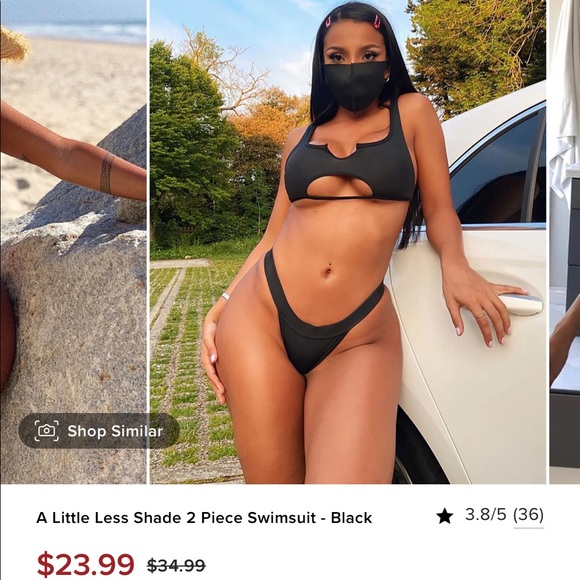 *NWT* Brand New 2 Piece Black Bikini - Picture 2 of 3